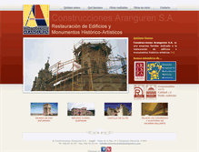 Tablet Screenshot of construccionesaranguren.com